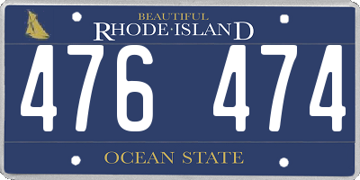 RI license plate 476474