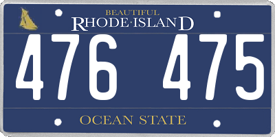 RI license plate 476475
