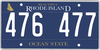RI license plate 476477
