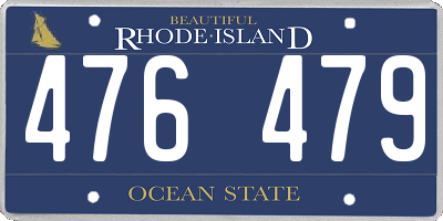 RI license plate 476479