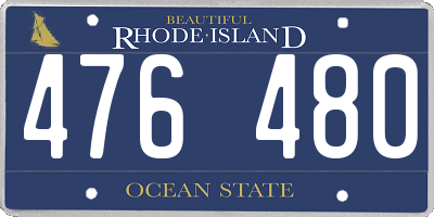 RI license plate 476480