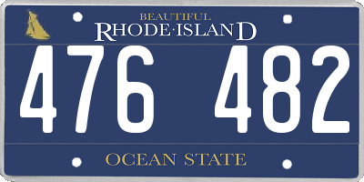 RI license plate 476482
