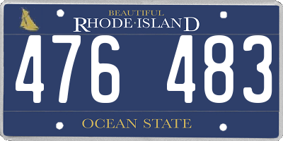 RI license plate 476483