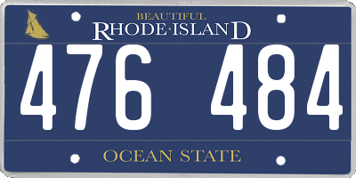 RI license plate 476484