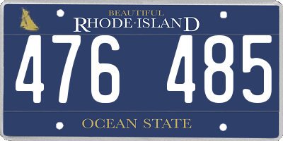 RI license plate 476485