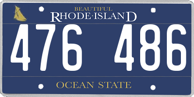RI license plate 476486