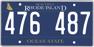 RI license plate 476487