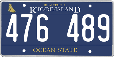 RI license plate 476489