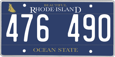 RI license plate 476490
