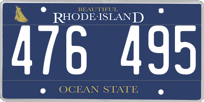 RI license plate 476495