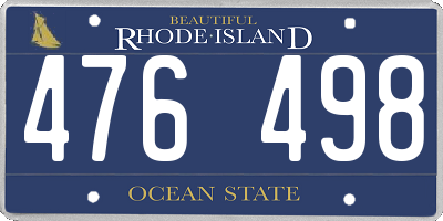 RI license plate 476498