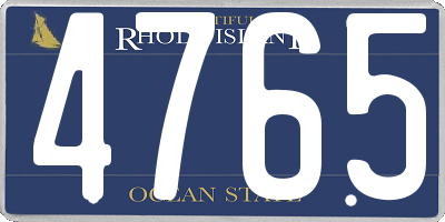 RI license plate 4765