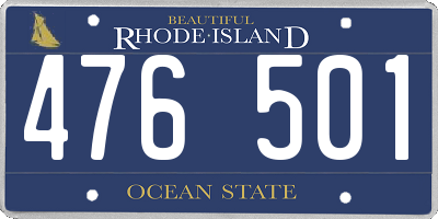RI license plate 476501