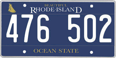 RI license plate 476502