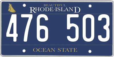 RI license plate 476503