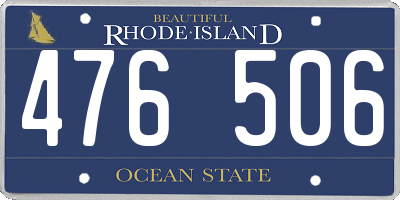 RI license plate 476506