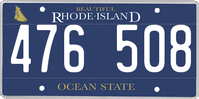 RI license plate 476508