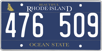 RI license plate 476509