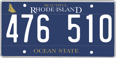 RI license plate 476510