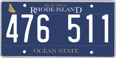 RI license plate 476511