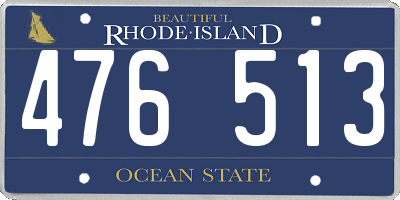 RI license plate 476513