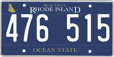 RI license plate 476515