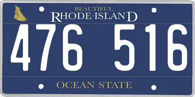 RI license plate 476516