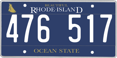RI license plate 476517