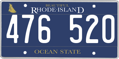 RI license plate 476520
