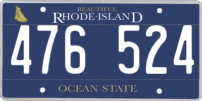 RI license plate 476524