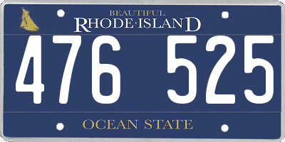 RI license plate 476525