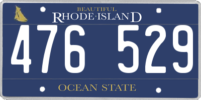 RI license plate 476529