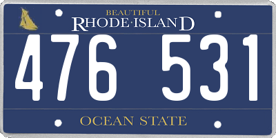 RI license plate 476531