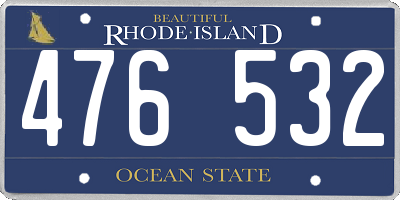 RI license plate 476532