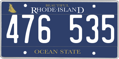 RI license plate 476535