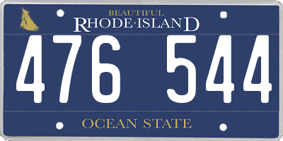 RI license plate 476544
