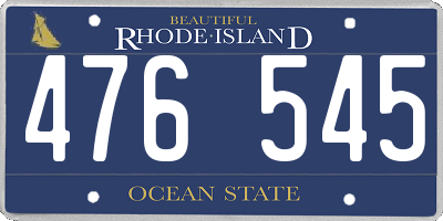 RI license plate 476545