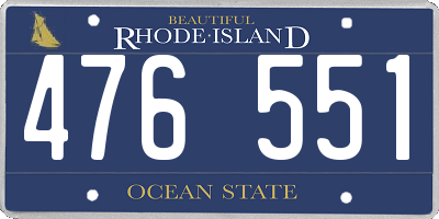 RI license plate 476551