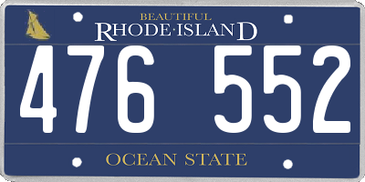 RI license plate 476552