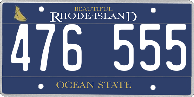 RI license plate 476555