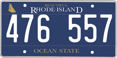 RI license plate 476557