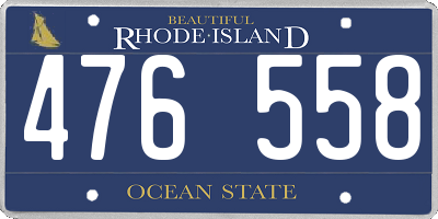 RI license plate 476558