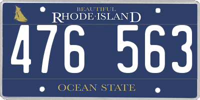 RI license plate 476563