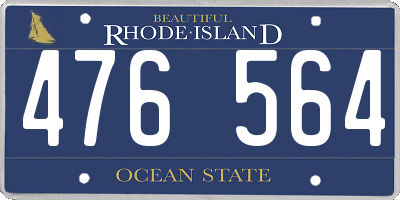 RI license plate 476564