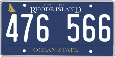 RI license plate 476566