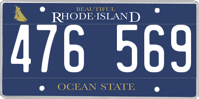 RI license plate 476569
