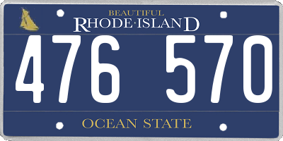RI license plate 476570