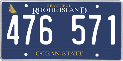 RI license plate 476571