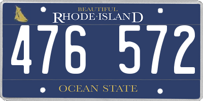 RI license plate 476572