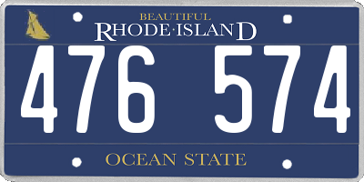 RI license plate 476574